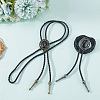 2Pcs 2 Colors PU Leather Lariat Necklace NJEW-GF0001-15-3