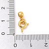 Brass Spring Ring Clasps and Silicone Beads LS-KK-WH0052-04G-3