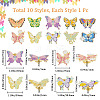 Gorgecraft 10Pcs 10 Style Flower Butterfly Enamel Pin JEWB-GF0001-28-2