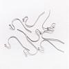 Platinum Color Brass Hook Ear Wire X-J0JQN062-1