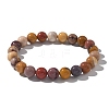 Natural Mookaite Beaded Stretch Bracelets X-BJEW-Q692-52-8mm-8