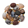 Natural Banded Agate Beads Strands G-F825-D01-02-3