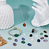 5Pcs 5 Styles Natural Lapis Lazuli & Synthetic Imperial Jasper and Bronzite Cabochons G-FH0002-70-5