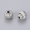 304 Stainless Steel Corrugated Beads STAS-G009-1-2