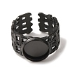 Woven Bezel 304 Stainless Steel Cuff Ring Components SA-CBAD8FA-01EB-02-2