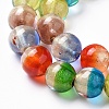 Lampwork Silver Foil Glass Beads Strands FOIL-G028-01G-3