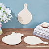 8Pcs Unfinished Wood Paddle Chopping Board with Handle DIY-AR0005-17-4