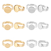 18Pcs 6 Style 304 Stainless Steel Adjustable Finger Rings Components STAS-UN0032-77-1