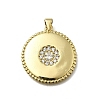 Brass Micro Pave Cubic Zirconia Pendants KK-C090-14G-1
