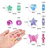 310Pcs 5 Styles Transparent Acrylic Beads MACR-CJ0001-65-2