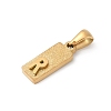 304 Stainless Steel Pendants STAS-Z120-03R-G-2