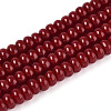 Opaque Solid Color Glass Beads Strands GLAA-ZX008-4mm-18O-1