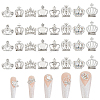 SUPERFINDINGS 32Pcs 8 Style Crown Alloy Rhinestone Nail Art Cabochons MRMJ-FH0001-20-1