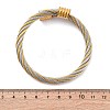 304 Stainless Steel Torque Bangles for Women BJEW-P310-21GP-5