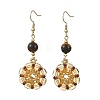 Glass Seed Beads Dangle Earrings EJEW-MZ00763-5