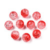 Transparent Crackle Acrylic Beads CACR-N002-27B-3