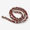 Electroplate Opaque Glass Beads Strands EGLA-A034-P2mm-N18-2