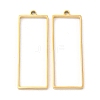 304 Stainless Steel Open Back Bezel Rectangle Pendants STAS-Z040-06B-G-2