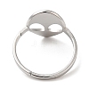 304 Stainless Steel Alien Face Adjustable Ring for Women RJEW-M149-13P-2