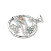 Brass Micro Pave Cubic Zirconia Pendants KK-P330-07B-P-2