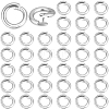 Brass Twister Clasps KK-BBC0023-90S-1