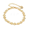 304 Stainless Steel Heart Link Chain Bracelets for Valentine's Day Gift LS-BJEW-D359-17C-G-2