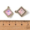 UV Plating Alloy Glass Pendants FIND-K032-19G-2
