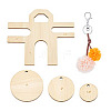 4Pcs Unfinished Wood Yarn Ball Making Tools AJEW-WH0596-590-6