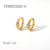 Elegant 304 Stainless Steel Hoop Earrings QA3505-1-1