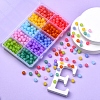 600Pcs 10 Colors Transparent Acrylic Beads MACR-YW0001-83-6