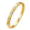 304 Stainless Steel Pave Clear Cubic Zirconia Hinged Cuff Bangles for Women WGF7C0B-02-2