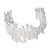 304 Stainless Steel Cuff Bangles for Women BJEW-D384-04P-2