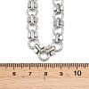 8MM 304 Stainless Steel Twisted Ring Link Chain Necklaces NJEW-Z105-04P-04-5