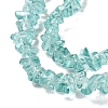 Spray Painted Transparent Glass Beads Strands X-GLAA-P060-01B-04-3