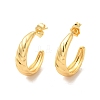 Rack Plating Brass Croissant Stud Earrings for Women EJEW-F308-11G-1