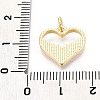 Brass Pave Natural Shell Heart Charms KK-N268-19G-3