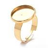 Ion Plating(IP) Adjustable 304 Stainless Steel Finger Rings Components X-STAS-P291-01D-G-1
