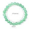 Dyed Natural Green Aventurine Beads Stretch Bracelets X-BJEW-Q305-2