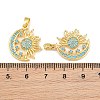 Brass Micro Pave Sky Blue Cubic Zirconia Pendants CU-CBAA571-04G-3