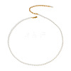Elegant French Style Imitation Pearl Rice Beaded Necklaces with Stainless Steel End Chains for Women BJ9351-5