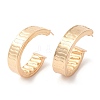 Brass Textured Round Stud Earrings EJEW-Q765-05G-1