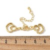Brass Clear Cubic Zirconia Chain Extender KK-F893-14G-3