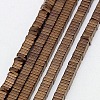 Electroplate Non-magnetic Synthetic Hematite Heishi Beads Strands G-J171B-4x4mm-05-1