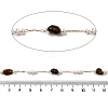 Handmade Natural Tiger Eye Nuggets Beaded Chains CHC-F020-03G-06-2