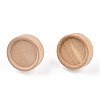 Natural Maple Wood Stud Earring Findings with 316 Stainless Steel Pin WOOD-N016-02-3
