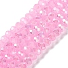 Baking Electroplate Glass Beads Strands DGLA-A039-J10mm-B16-1