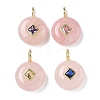 Natural Rose Quartz Pendants G-I391-01G-10-1