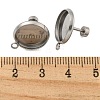 201 Stainless Steel Stud Earrings Findings STAS-K279-01D-P-3