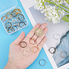 40Pcs 5 Colors Rack Plating Brass Open Back Bazel KK-PH0004-68-3