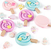 16Pcs 4 Styles Opaque Resin Cabochons CRES-TA0001-90-2
